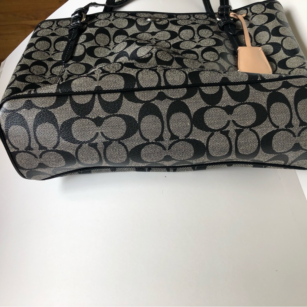 Coach Black Peyton Signature Tote - Picture 7 of 11